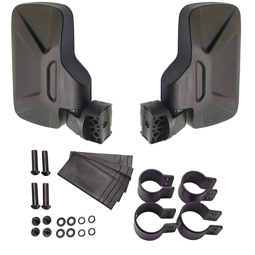 SPAUTO mirror folded after impact showing breakaway feature protecting mirror