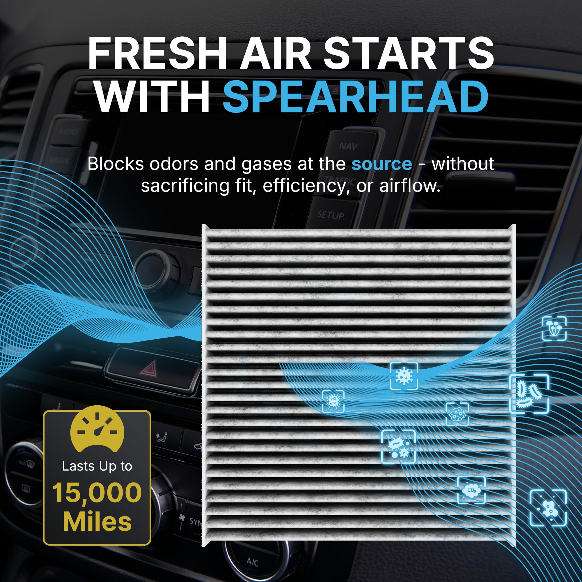 SPEARHEAD BE-735 next to ruler, conveys accurate size and fit verification for buyers