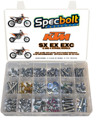 Specbolt 250pc kit box front view showing organized compartments and label for quick selection
