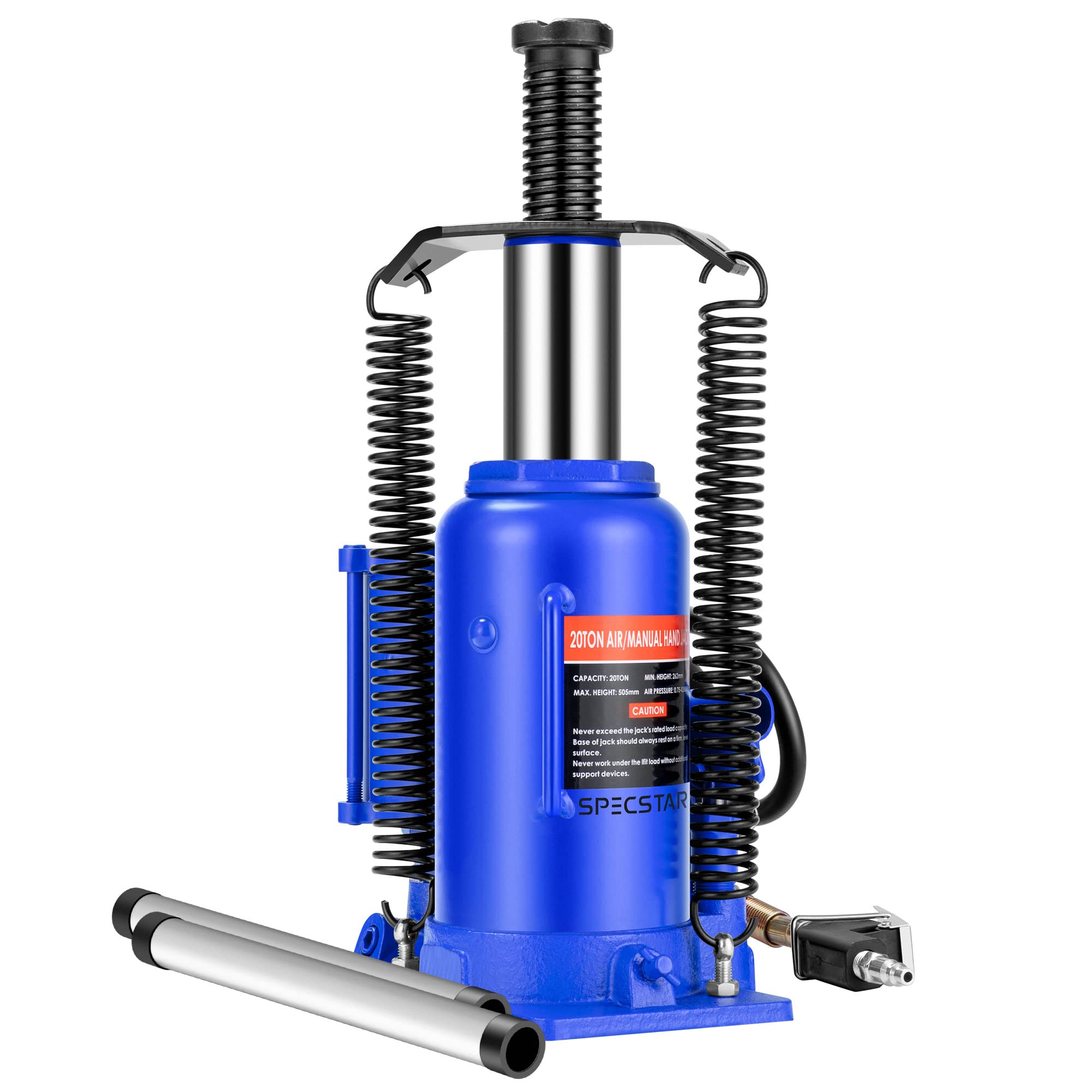 SPECSTAR front overview of 20 ton jack showing compact heavy-duty frame and capacity