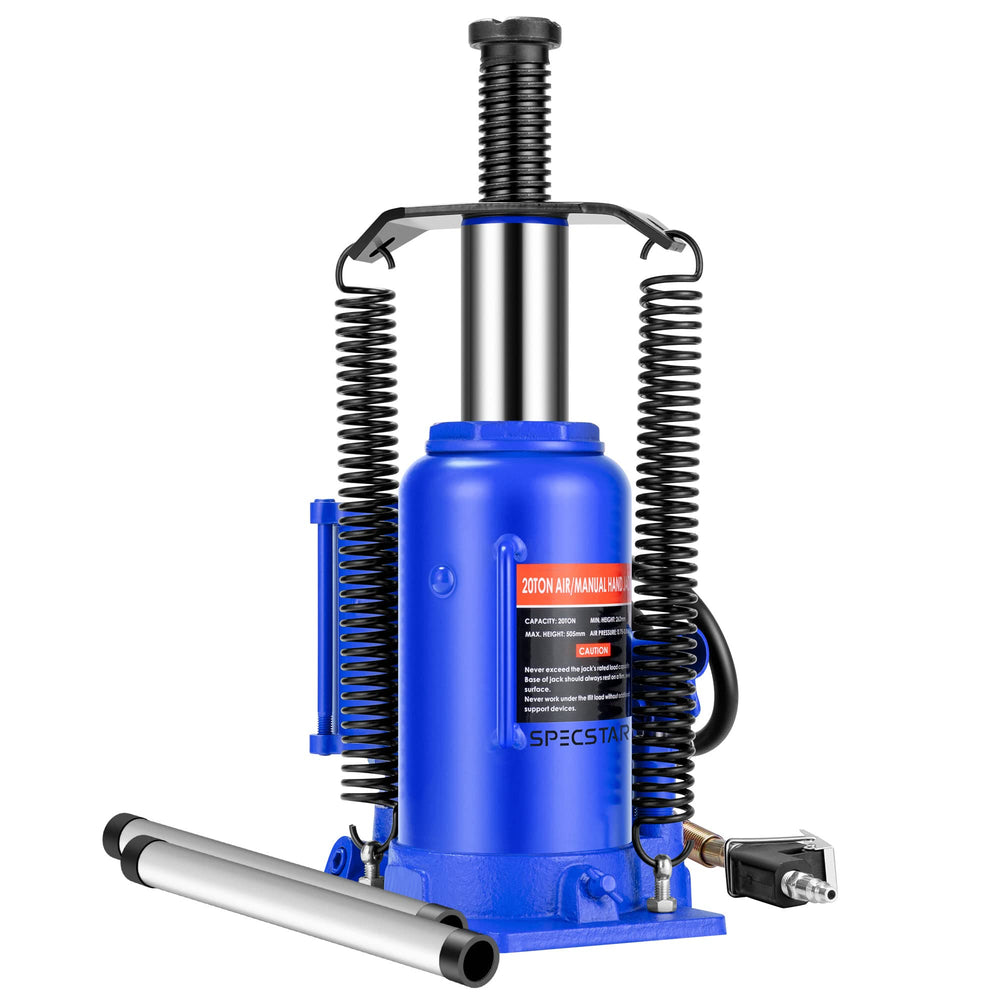 SPECSTAR front overview of 20 ton jack showing compact heavy-duty frame and capacity