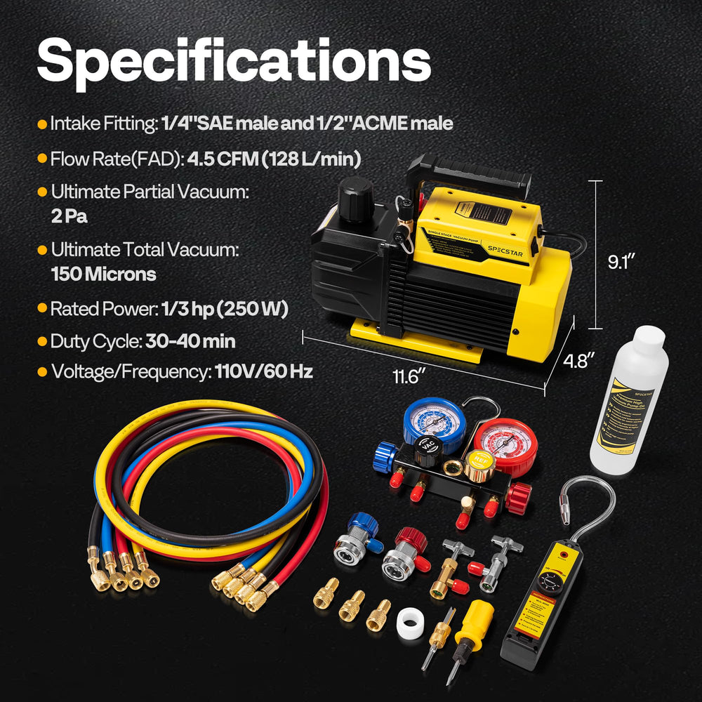 SPECSTAR pump next to toolbox for scale showing lightweight portable design
