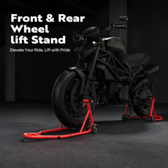 SPECSTAR rear stand front view demonstrating stable triangular base benefit