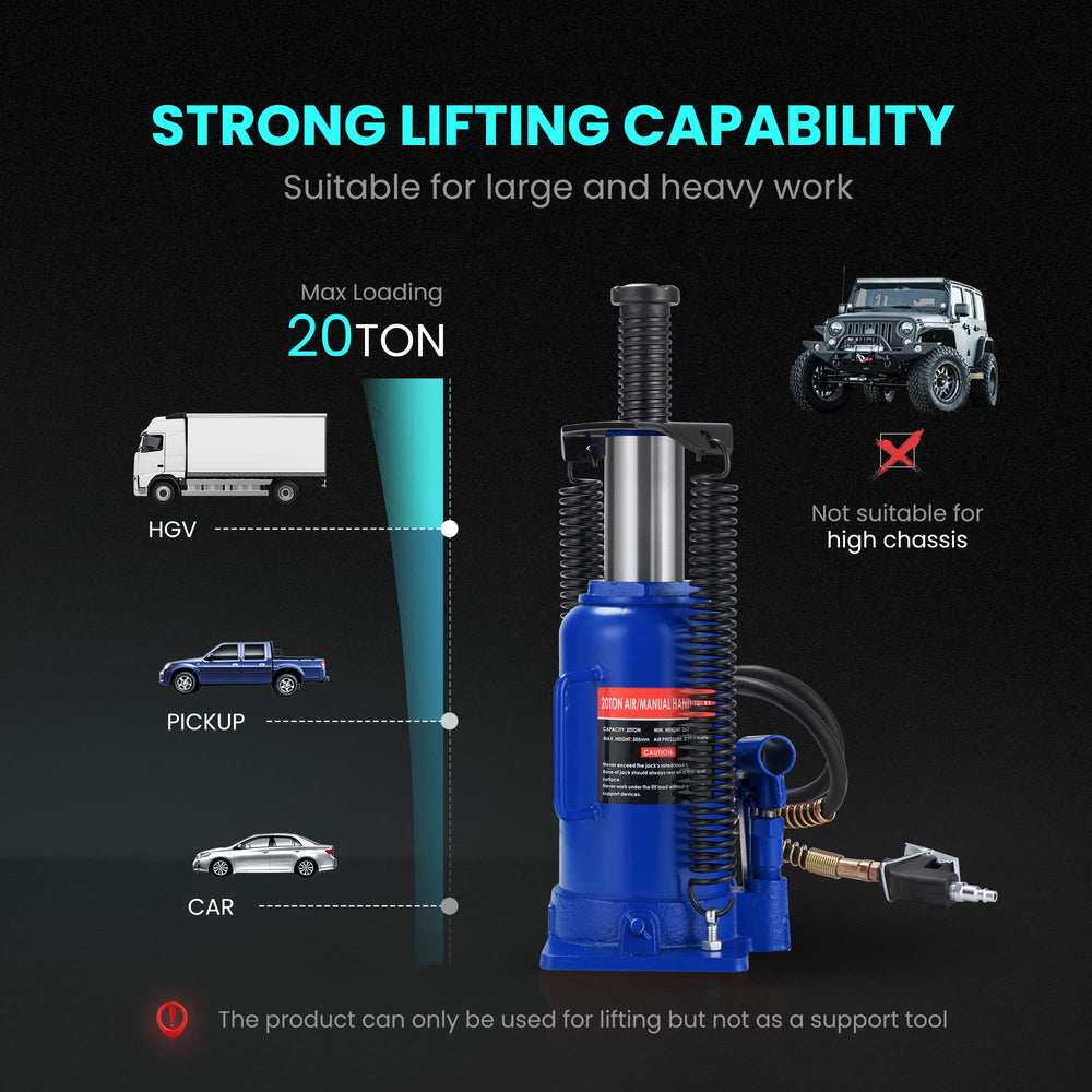 SPECSTAR beside a truck wheel to show scale and 20-ton lifting capability