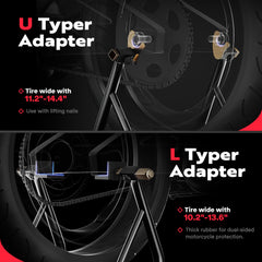 SPECSTAR caster wheel detail highlighting smooth roll and easy bike maneuvering benefit