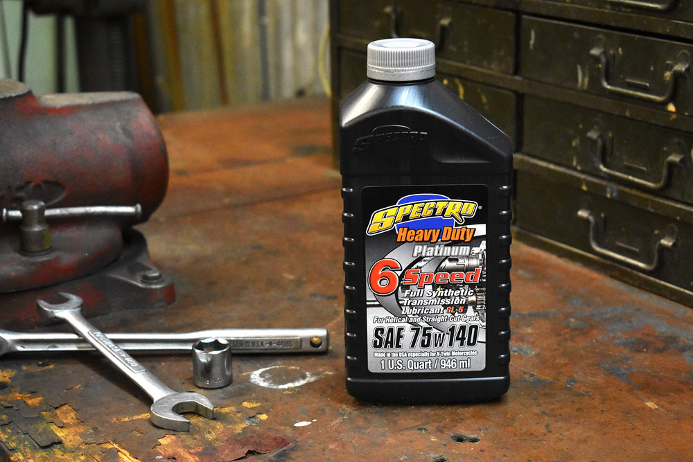 Spectro Oil label close-up highlighting G4 Technology and anti-wear benefit