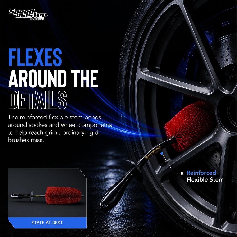Speed Master integrated knuckle guard on handle for safer behind-spoke cleaning