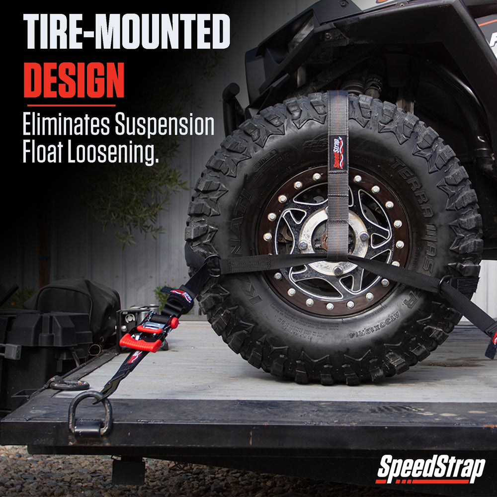 SpeedStrap barrel end cap protecting vehicle finish from abrasion benefit