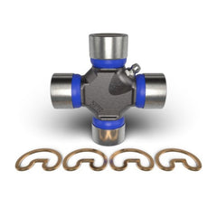 Spicer u-joint front view showing OSR snap rings and ready-to-install benefit