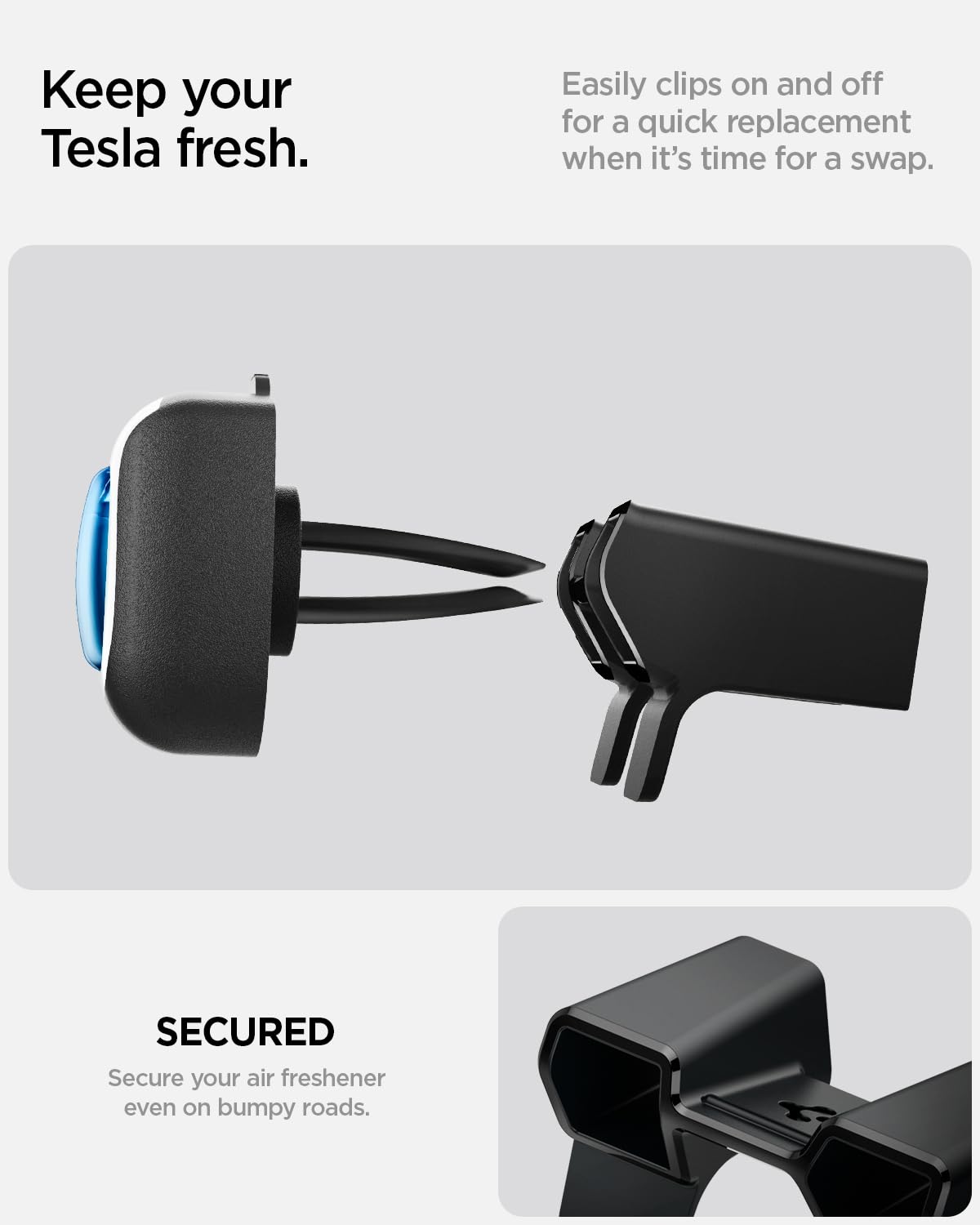 Spigen adapter next to a coin showing compact size and space-saving benefit