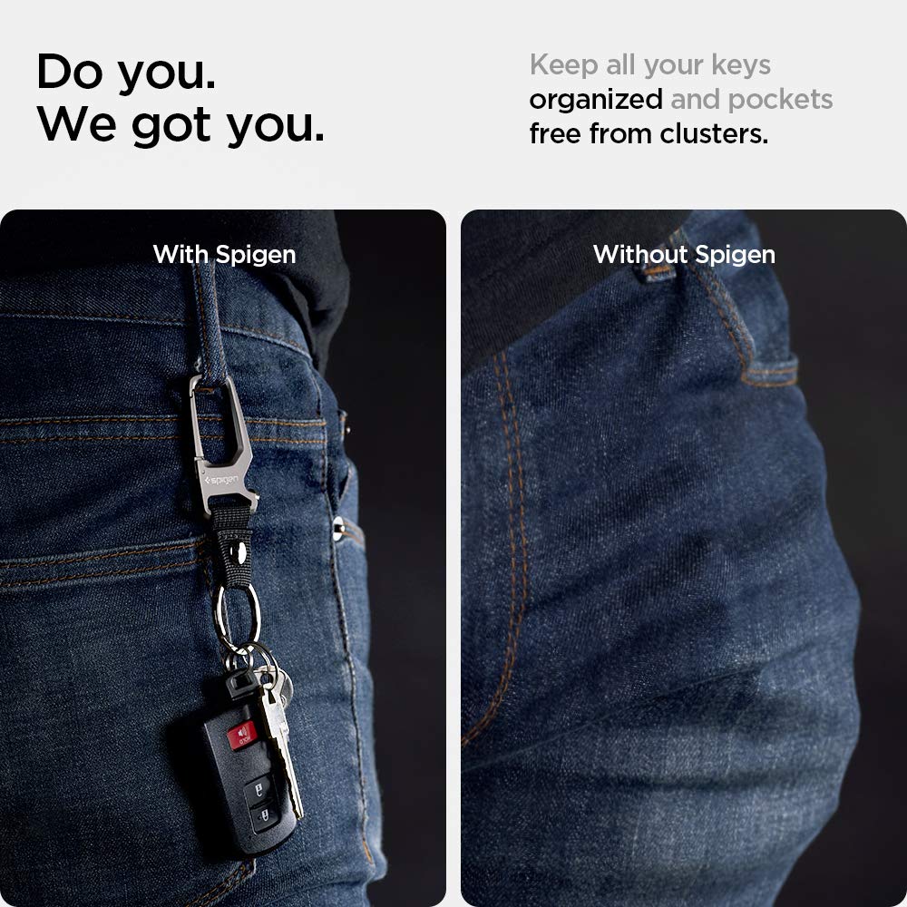 Spigen carabiner bottle opener detail showing easy cap removal benefit