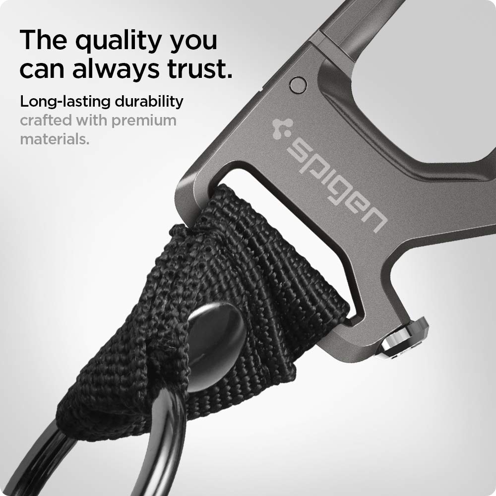 Spigen carabiner holding keys arranged for tidy organization benefit