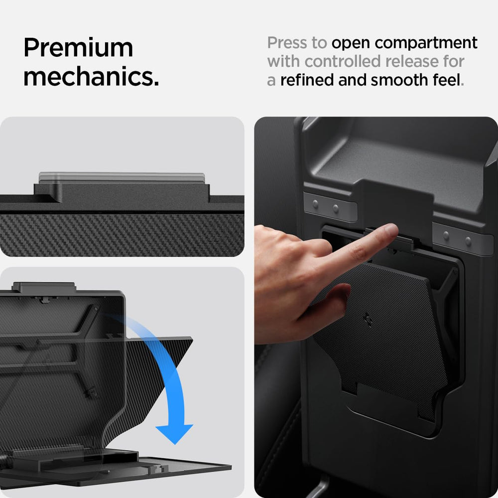 Spigen next to keys for size comparison showing practical capacity benefit