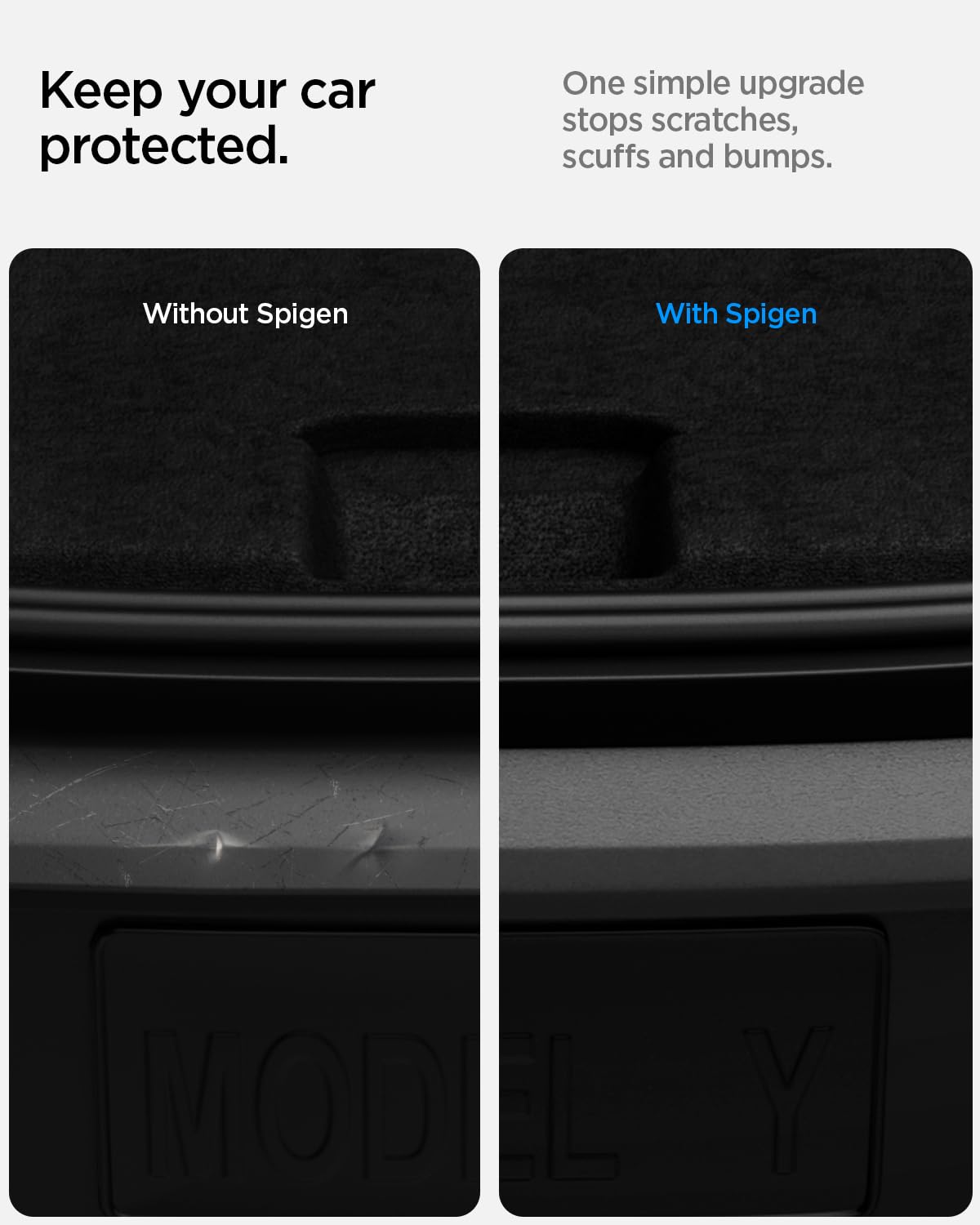 Spigen bumper protector installation guides with handles for precise alignment