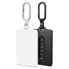 Spigen front view showing black and white holders and neat protective finish