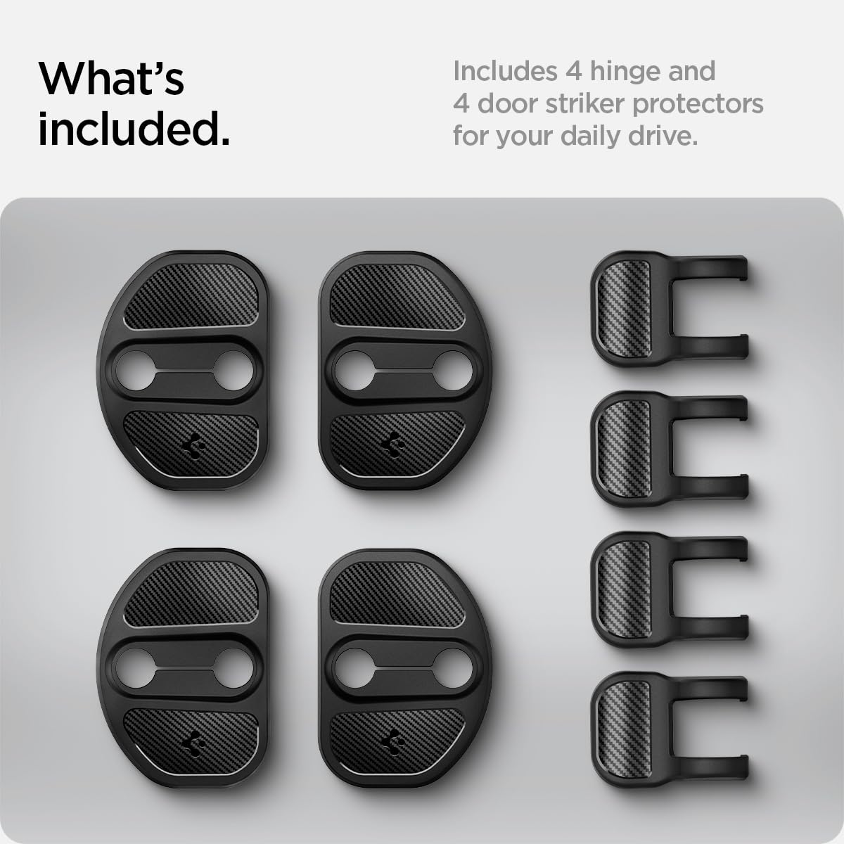 Spigen on open Tesla door in lifestyle shot adding polished look
