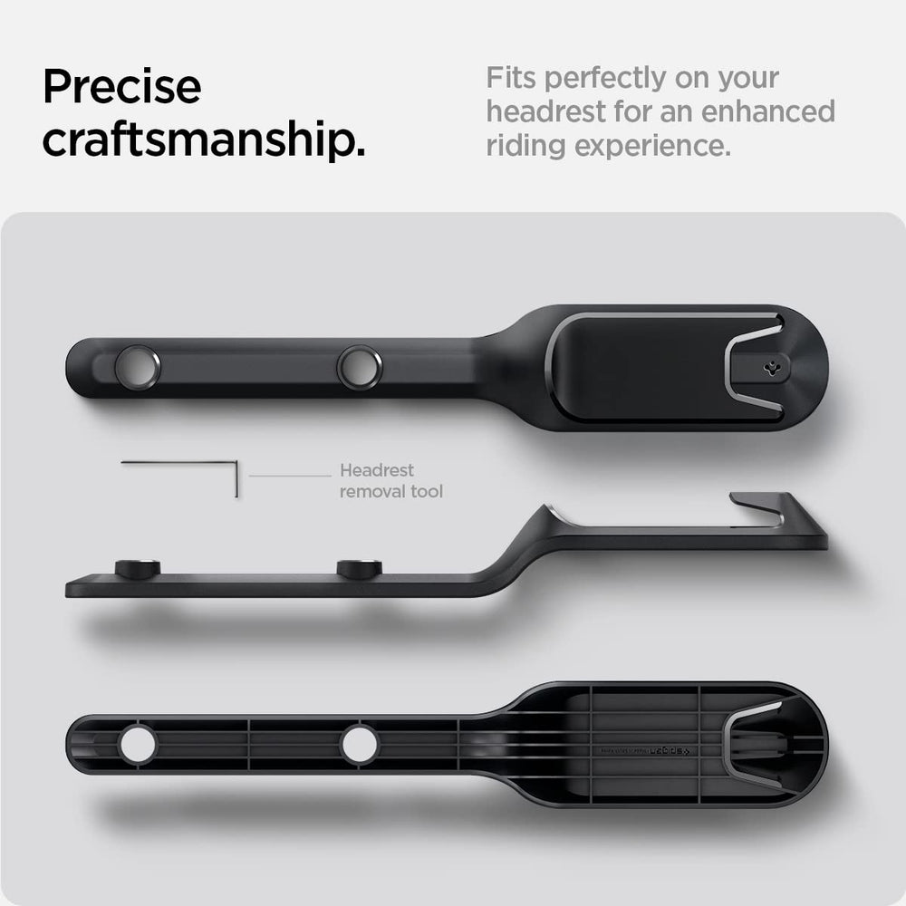 Spigen lifestyle shot in Model Y rear cabin improving tidiness and comfort