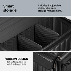 Spigen organizer collapsed flat demonstrating space-saving storage benefit