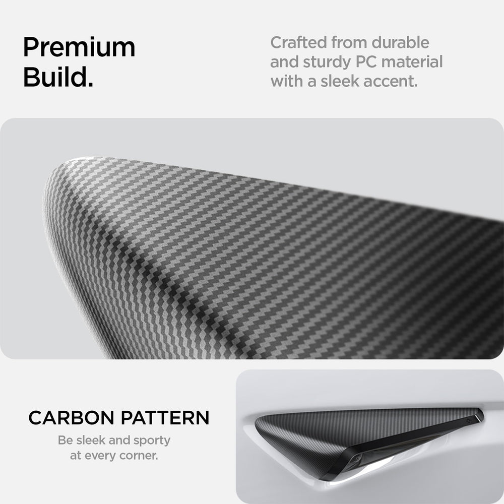 Spigen cover held in hand to show scale and easy install benefit