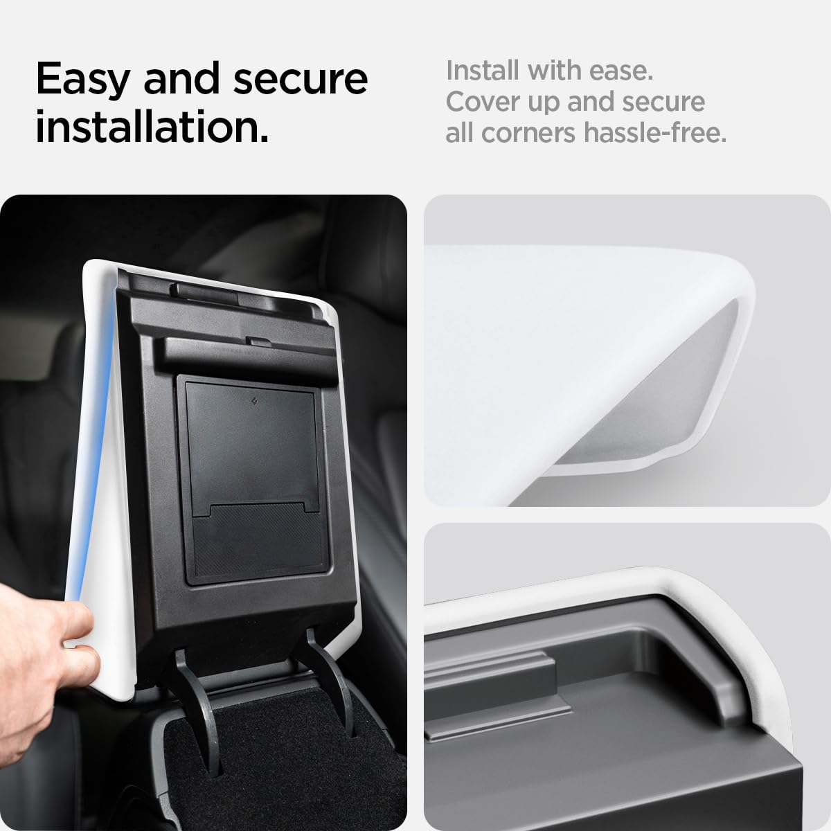Spigen cover held in hand to show scale and minimal profile