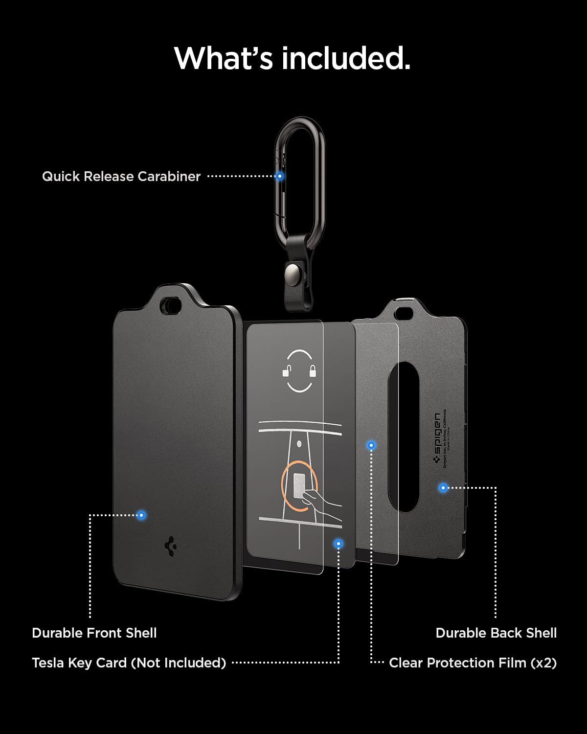 Spigen close-up carbon-fiber texture adding sporty style and grip