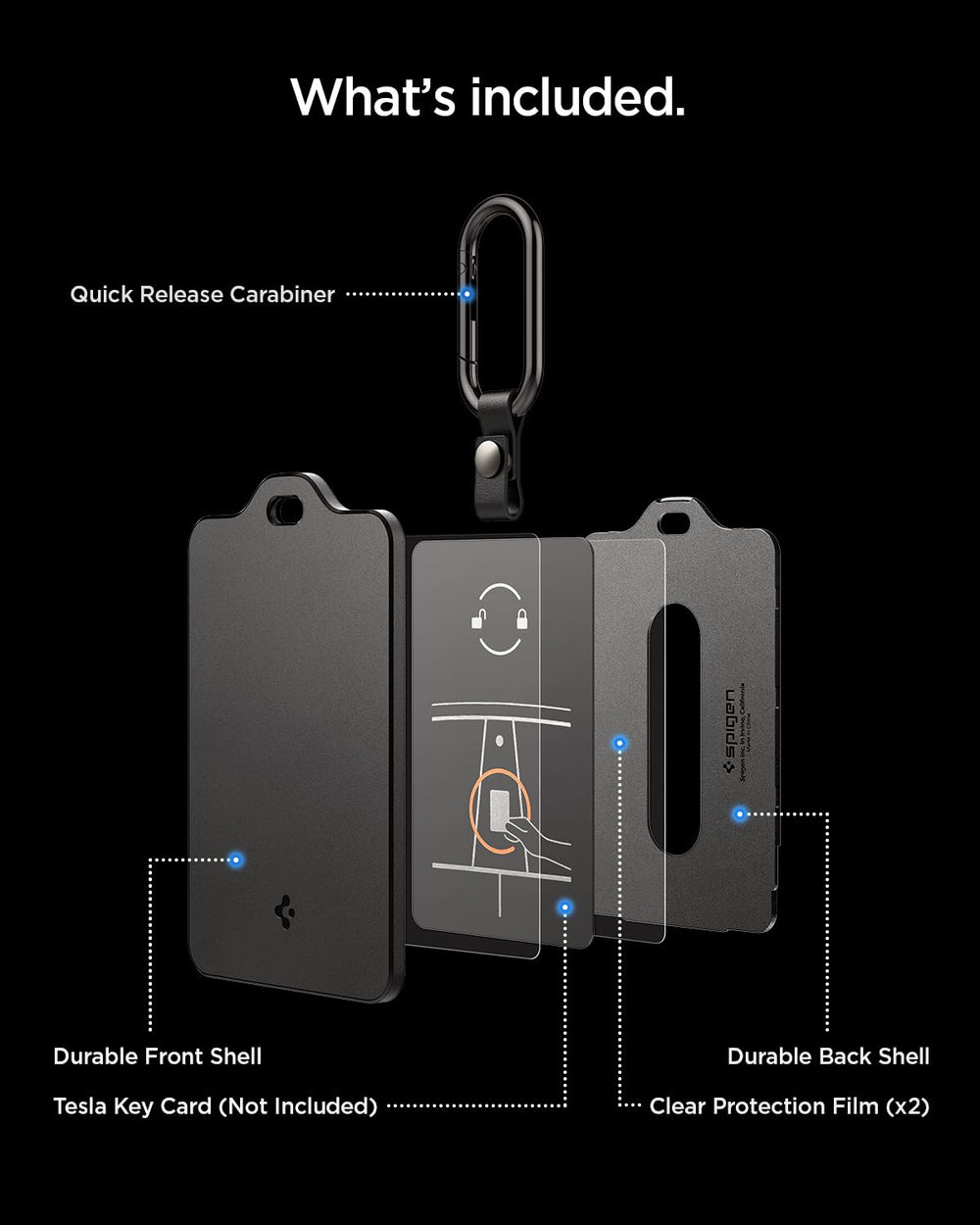 Spigen close-up carbon-fiber texture adding sporty style and grip
