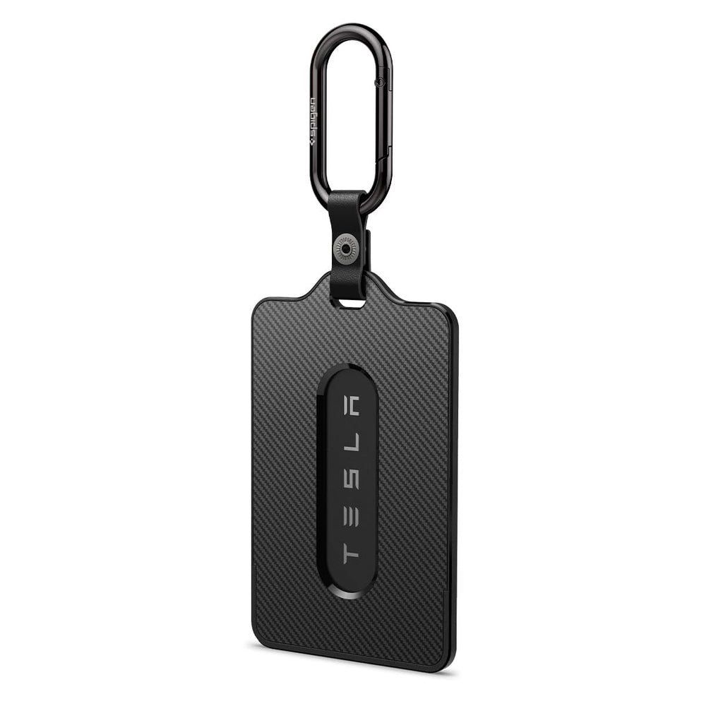 Spigen front view of Tesla key card holder showing fit and protection