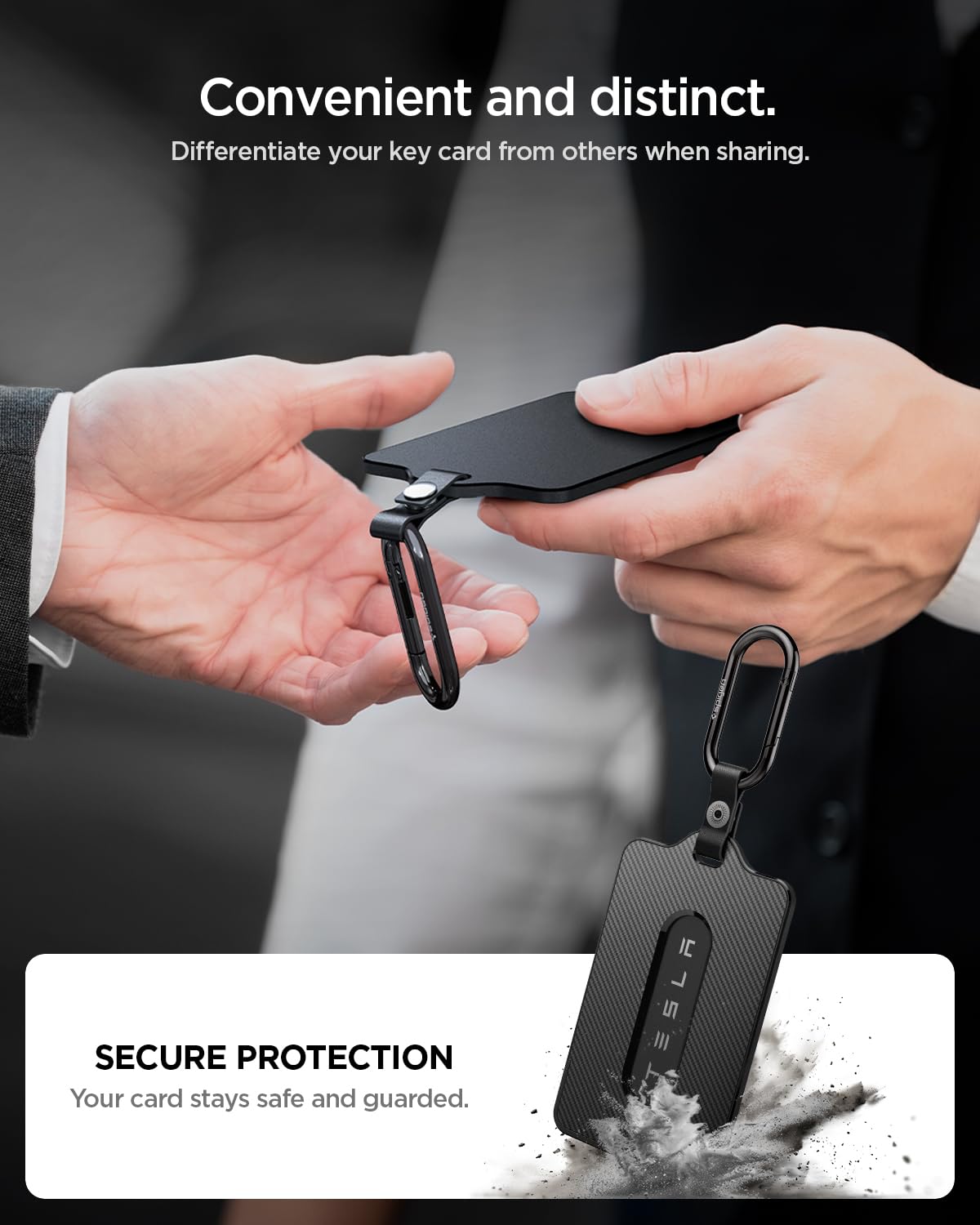 Spigen two protective films included to maintain card surface integrity