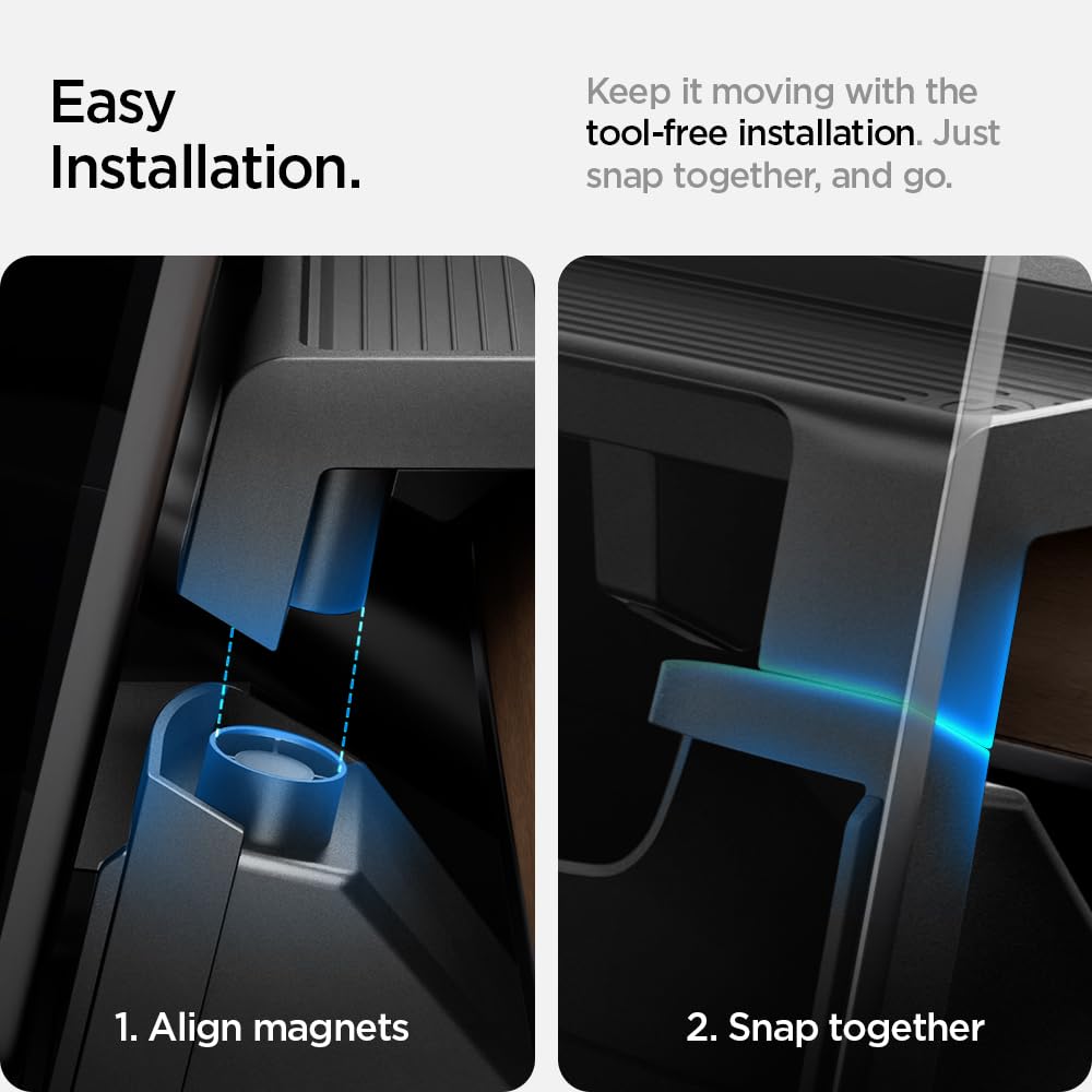 Spigen easy installation process pictured for quick tool-free setup