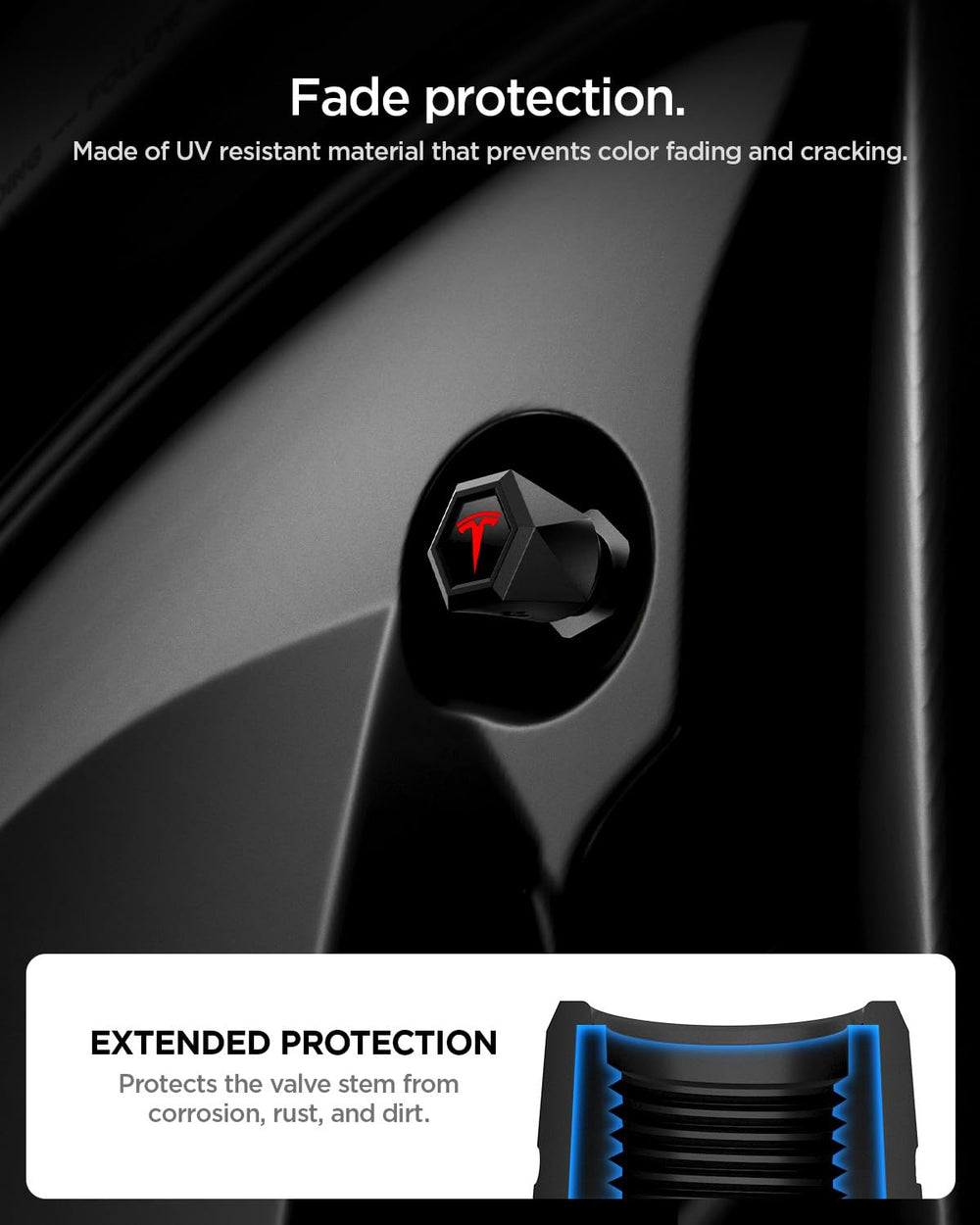 Spigen caps magnetically attached to wheel hub keeping caps secure