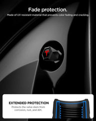 Spigen caps magnetically attached to wheel hub keeping caps secure