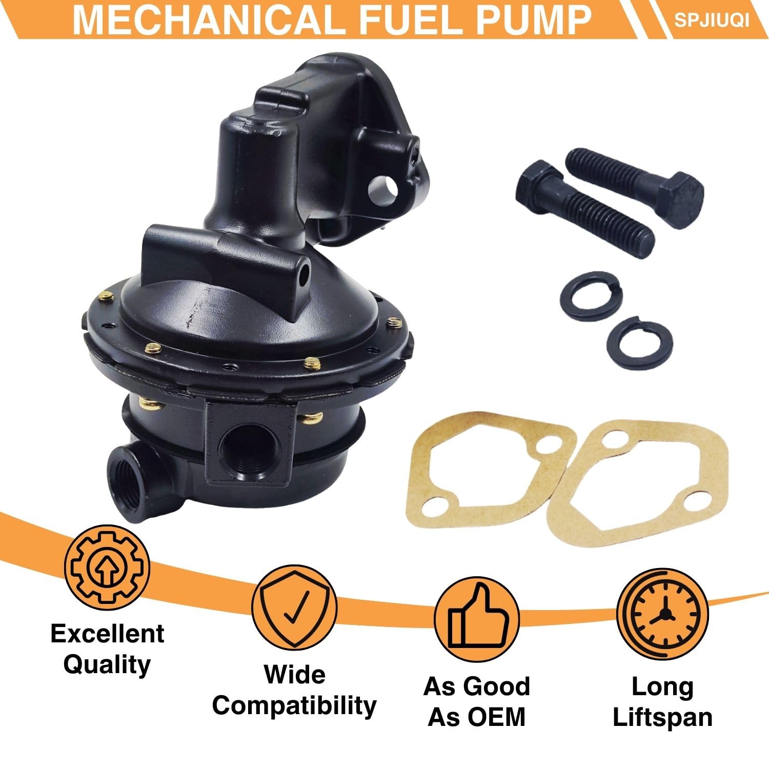 SPJIUQI internal valves detail and flow diagram illustrating steady 110 GPH delivery benefit