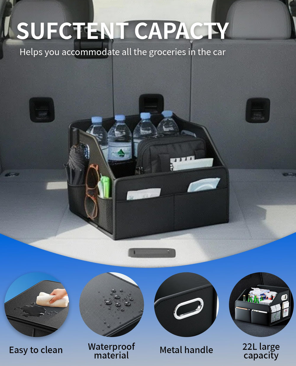 SportySizz dual metal handles for easy carrying and quick vehicle removal