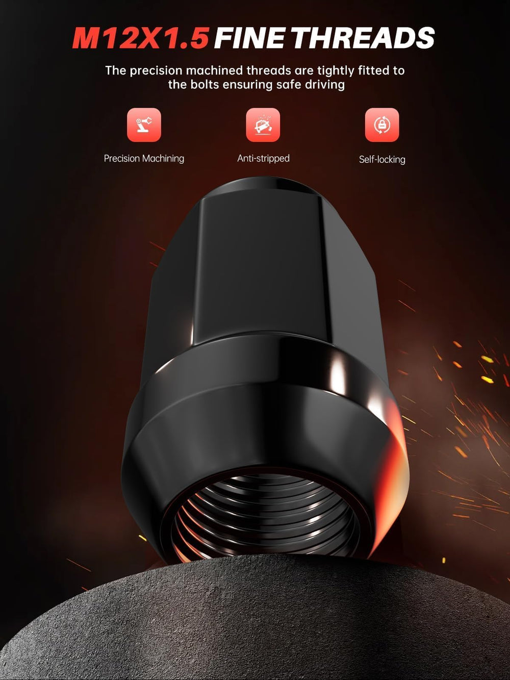 Sposuit 19mm hex engaged with socket demonstrating easy installation