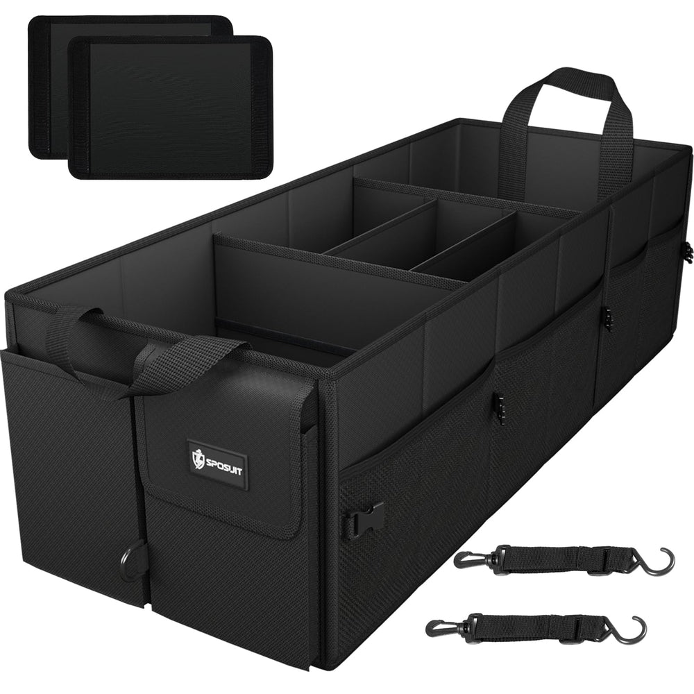Sposuit front view of large organizer showing ample storage and quick access