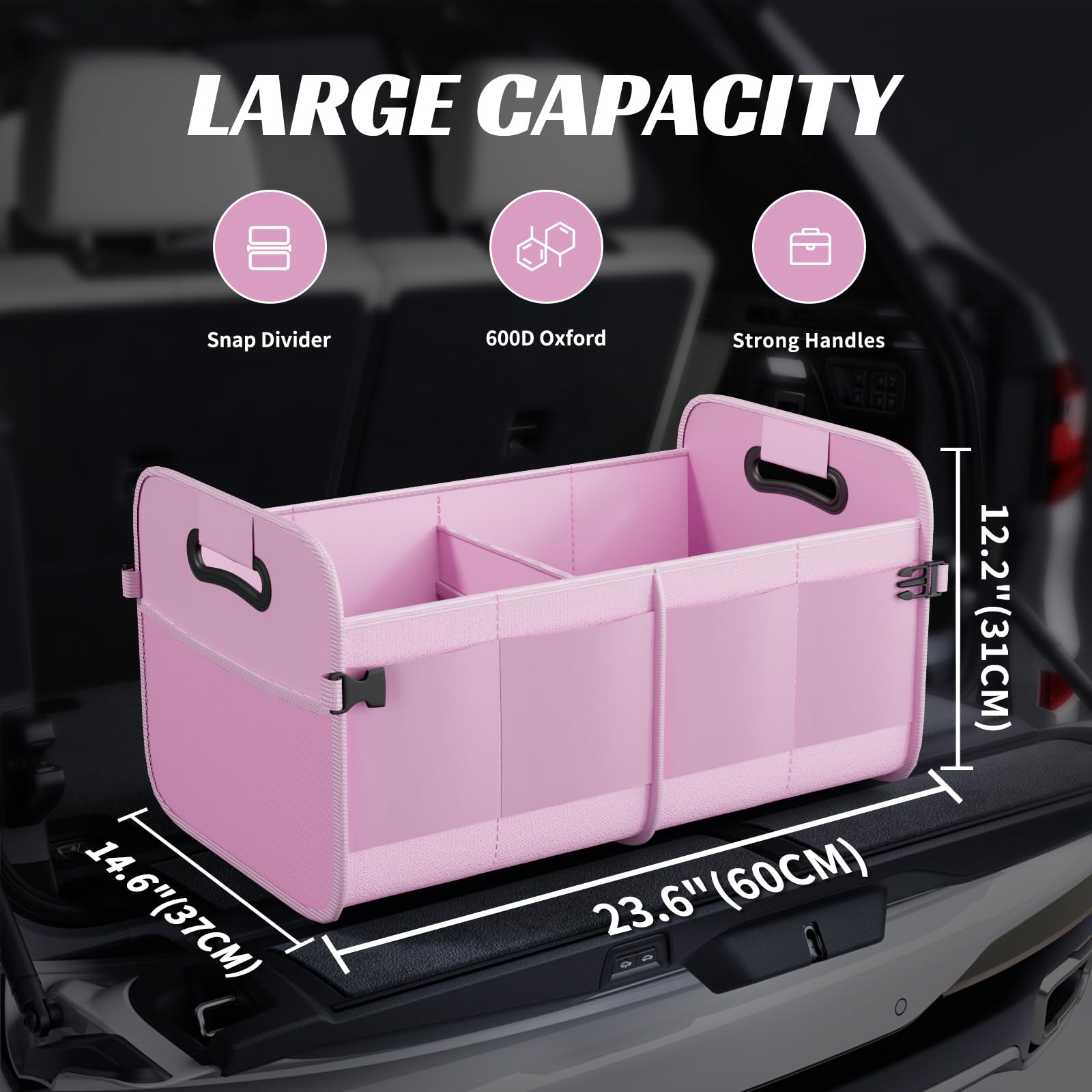 Sposuit top-open view displaying two large compartments for easy sorting benefit