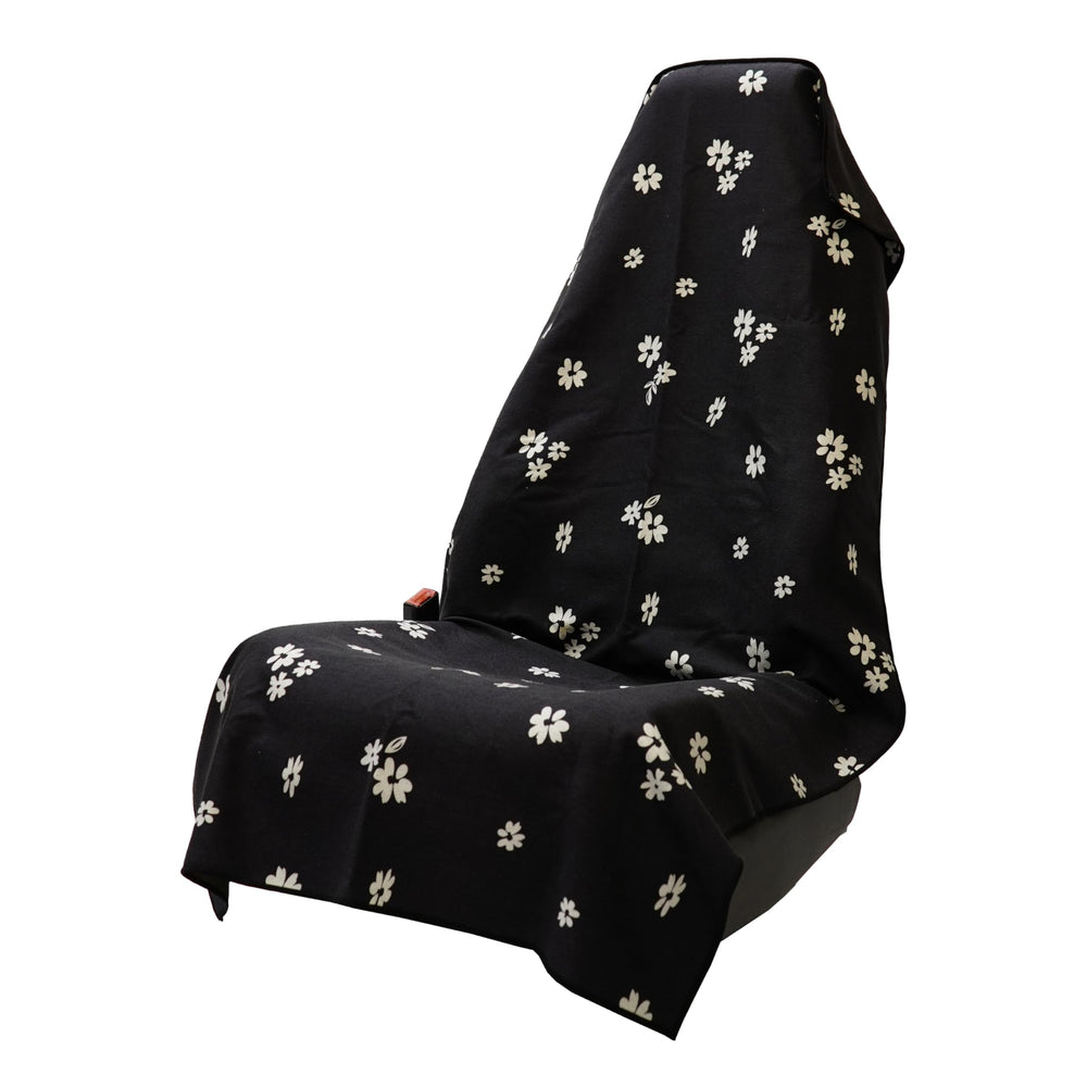 Sprints front view full towel protecting car seat, keeps upholstery clean