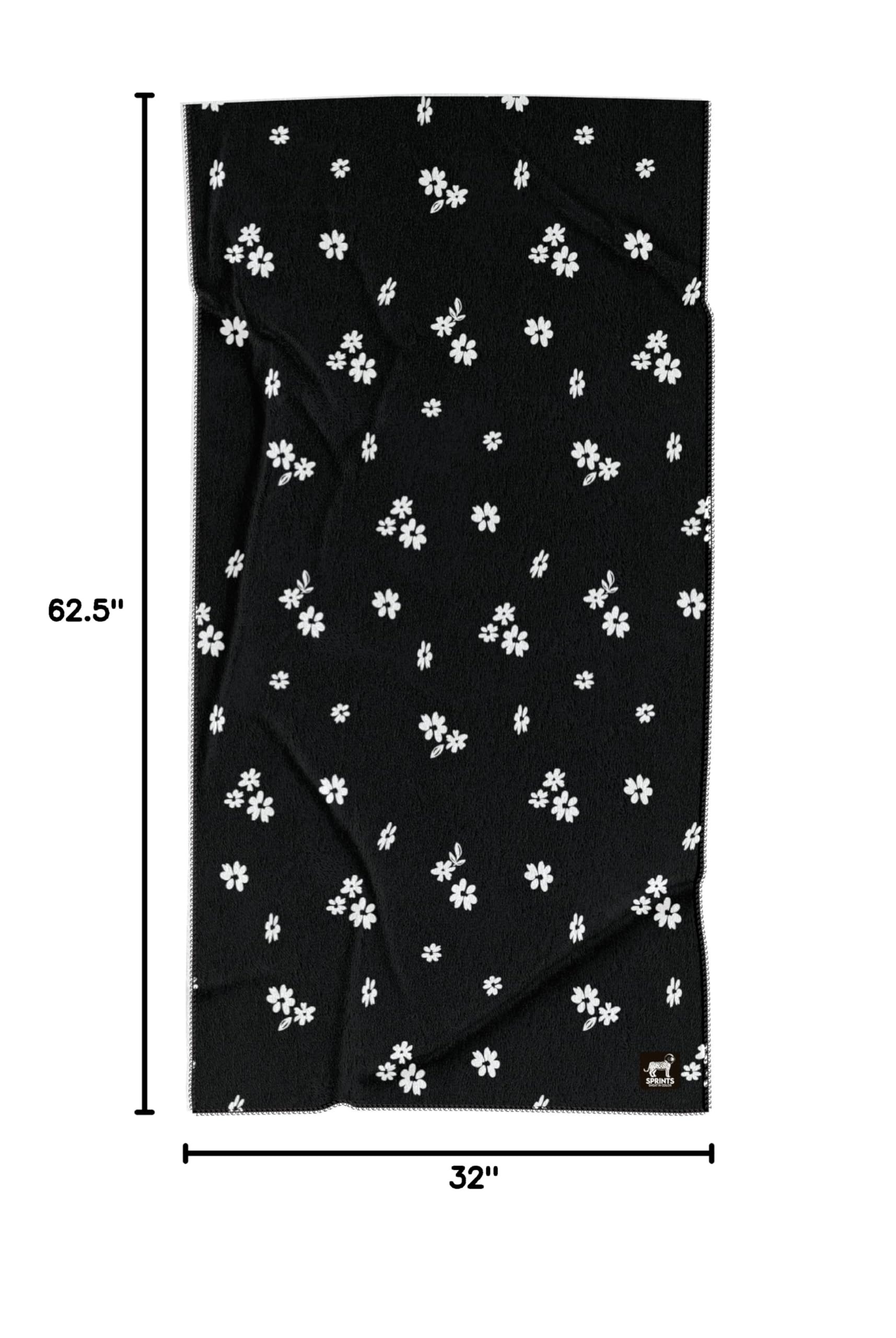 Sprints lifestyle runner resting on towel outdoors, comfortable and clean