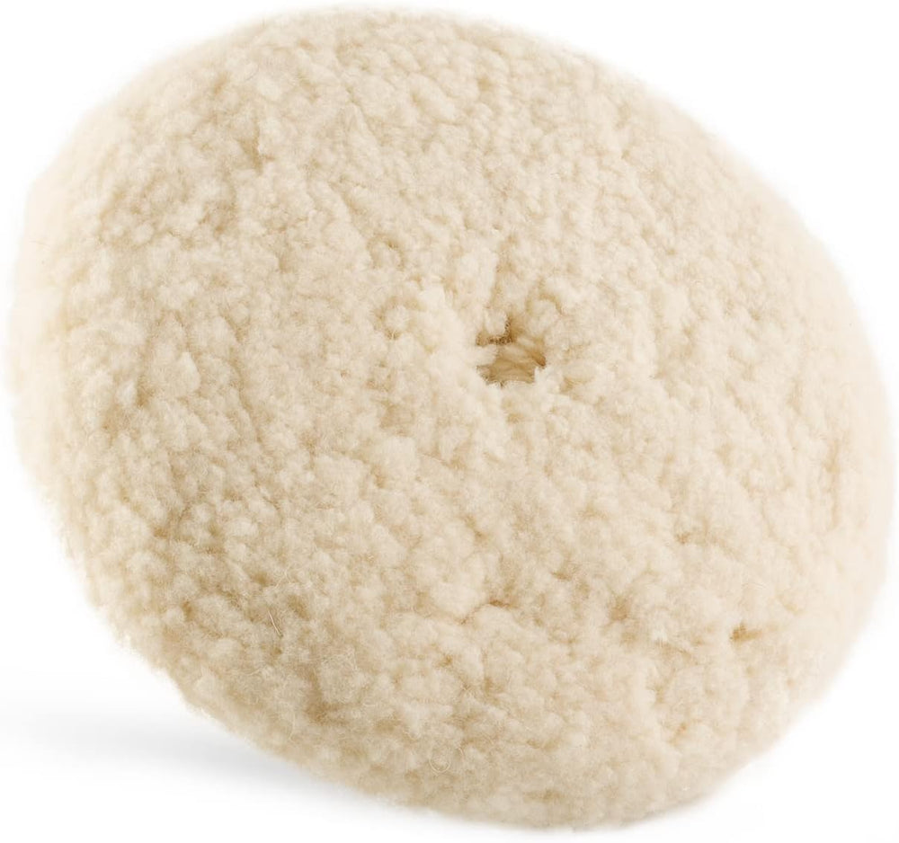 SPTA front view of 9-inch wool pad showing robust fibers and reliable cutting performance
