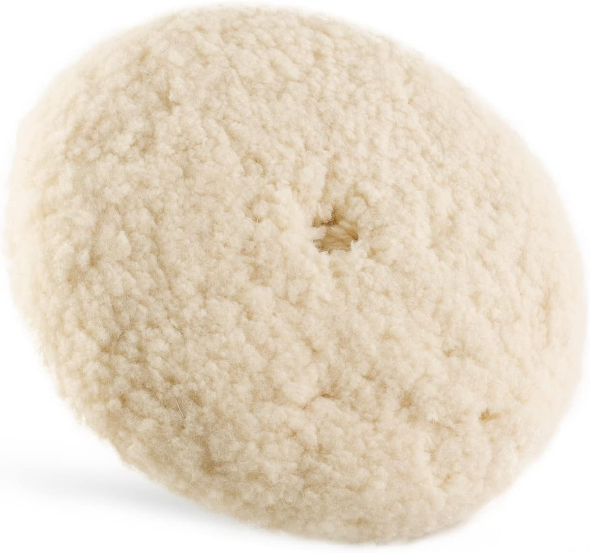 SPTA front view of 9-inch wool pad showing robust fibers and reliable cutting performance