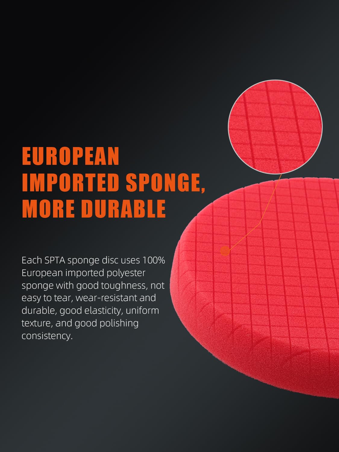 SPTA pad attached to backing plate showing secure hook-and-loop fit