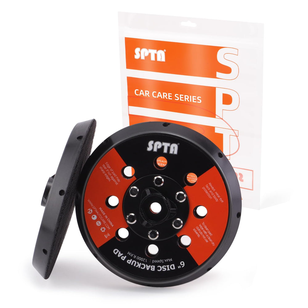 SPTA front view of backing plate showing stable base and universal fit benefit