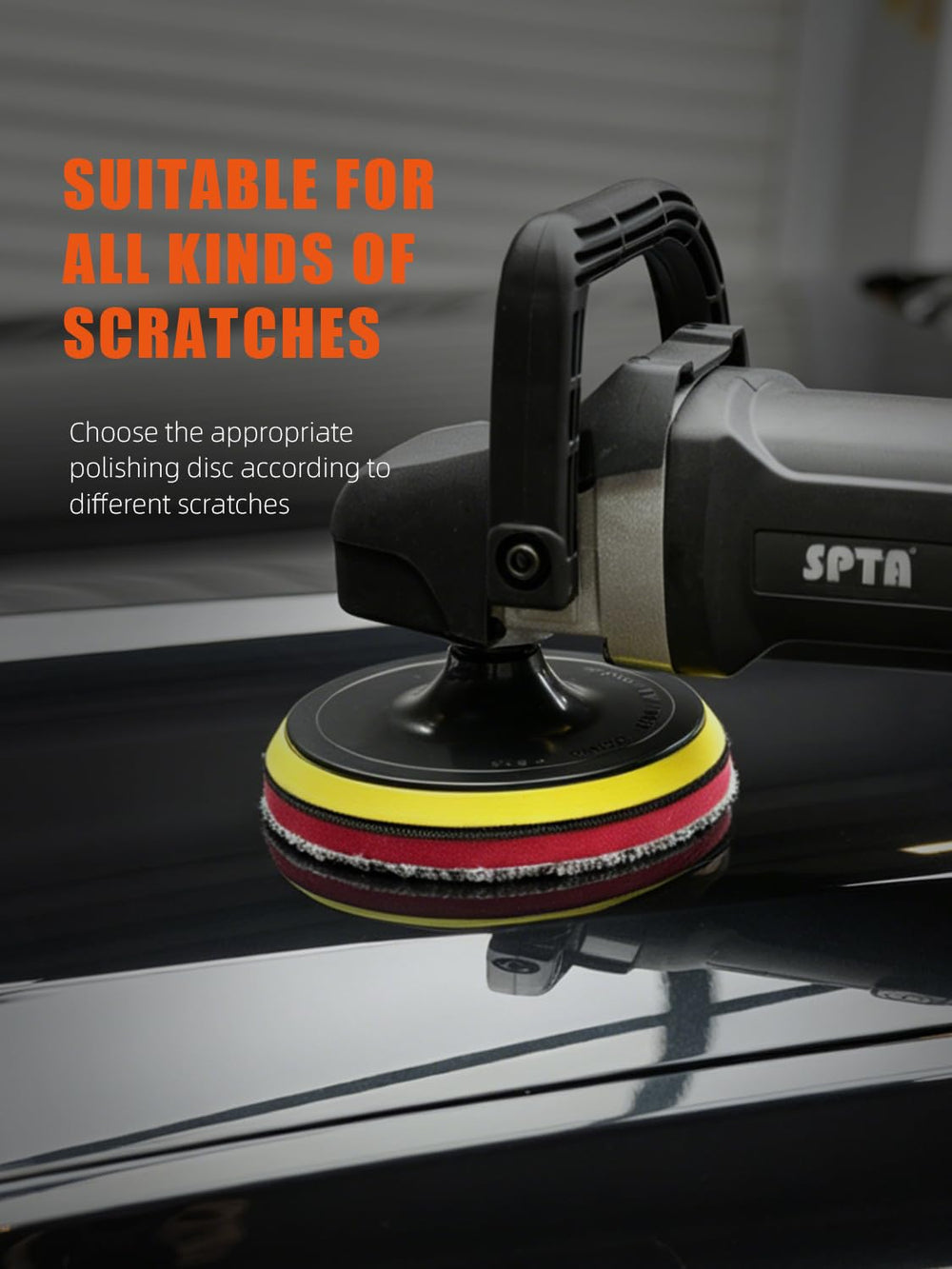 SPTA before and after car paint comparison showing reduced swirls and improved clarity