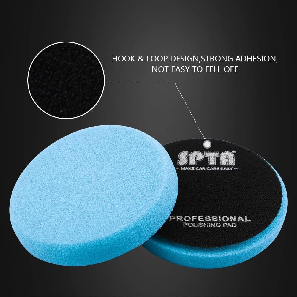 SPTA pad mounted on a polisher demonstrating quick tool compatibility