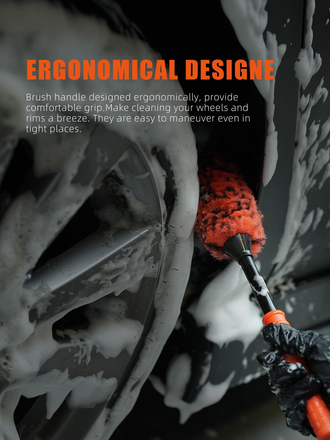 SPTA brush in hand scale illustrating ergonomic grip and control
