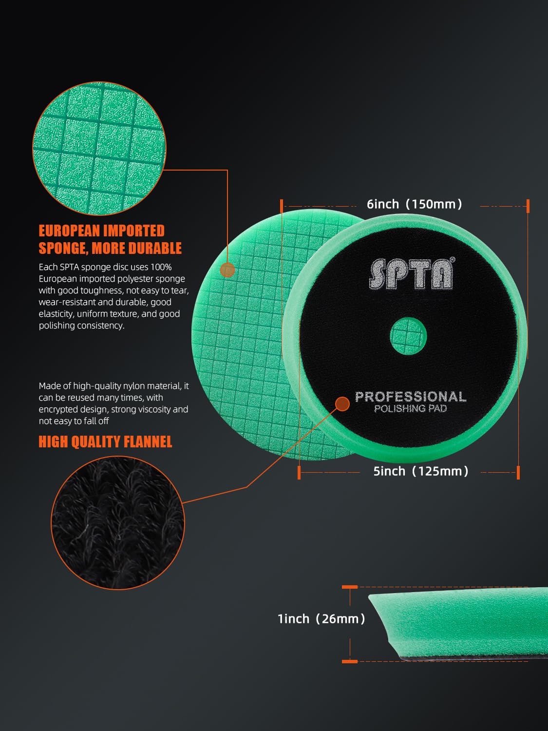 SPTA 16 oz cleaner and conditioning brush removing compound buildup