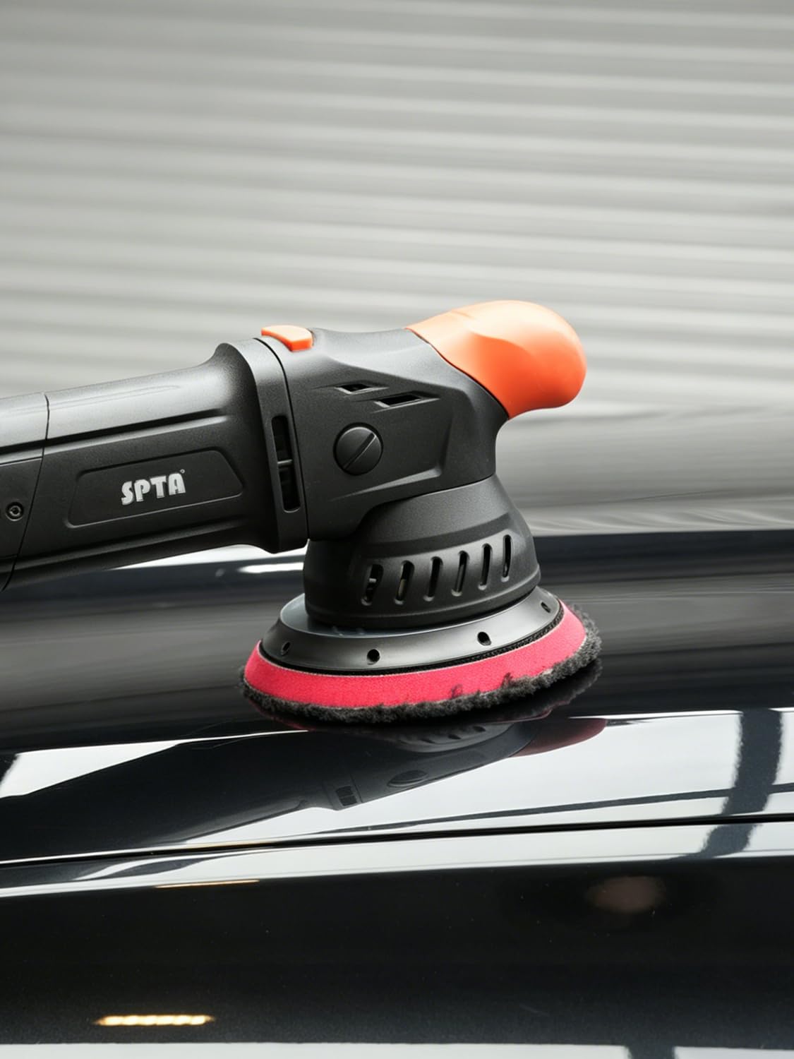 SPTA pad being cleaned and air-dried to extend pad life and performance
