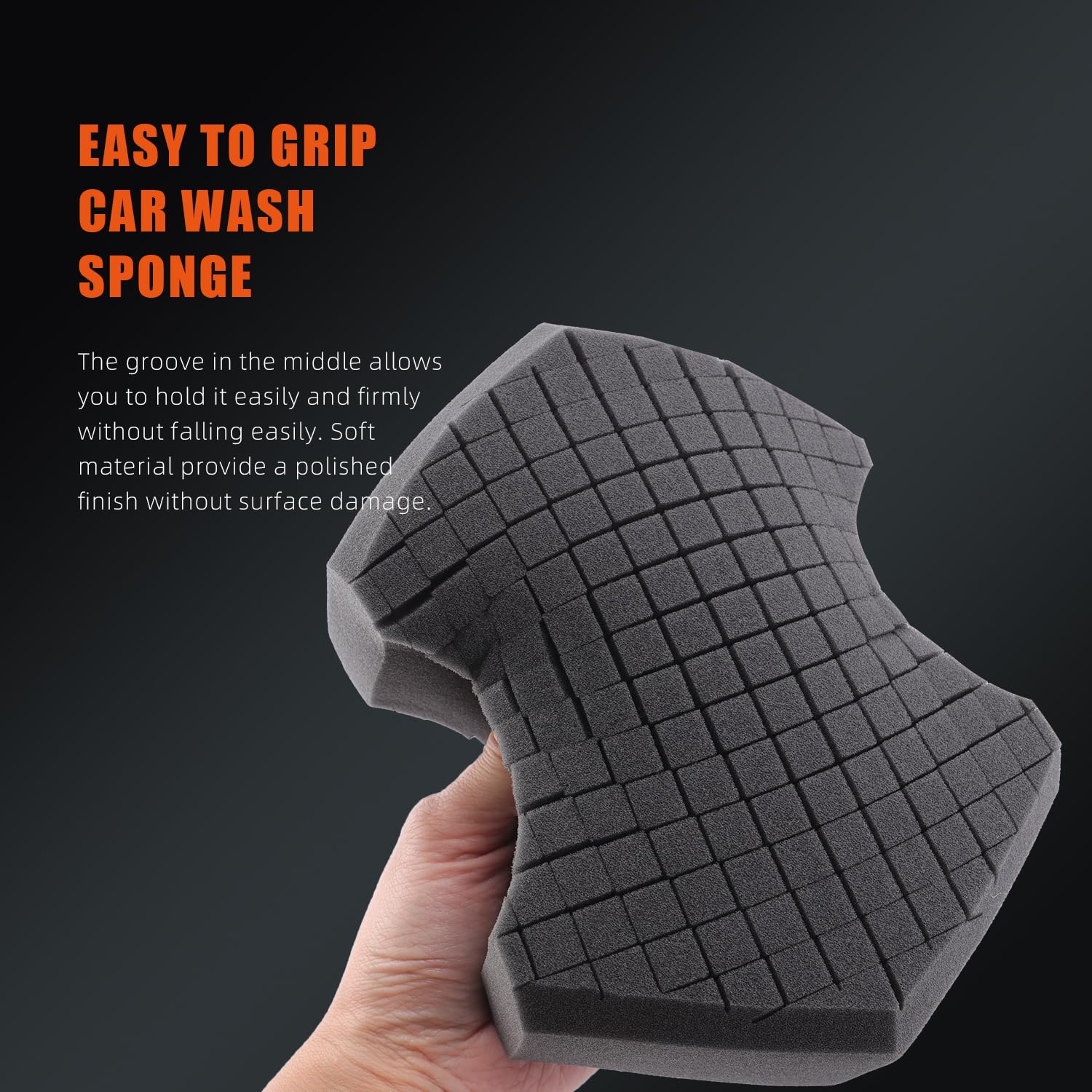 SPTA sponge draining after rinse showing quick-dry convenience