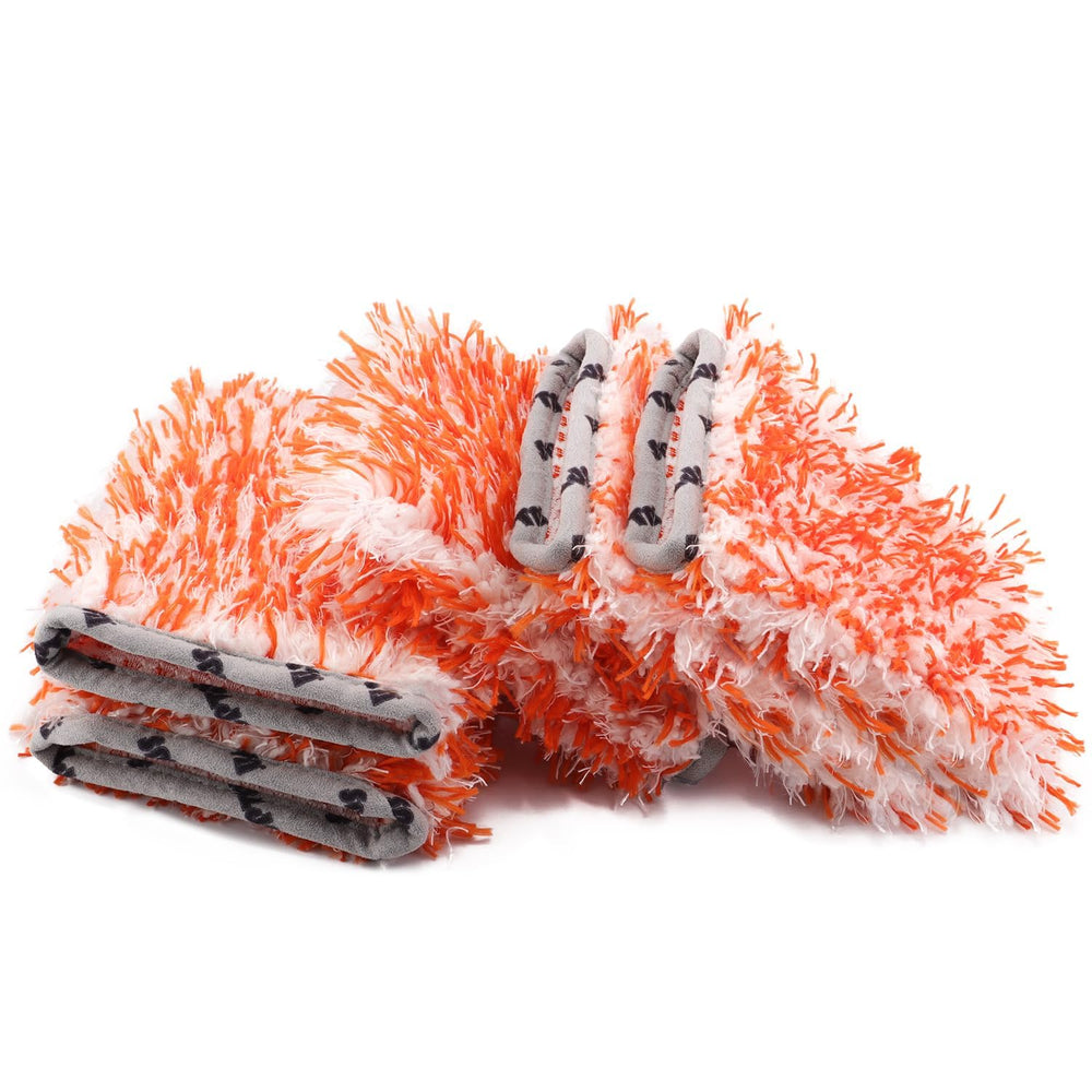 SPTA front packaging of five microfiber mitts showing compact kit and protection