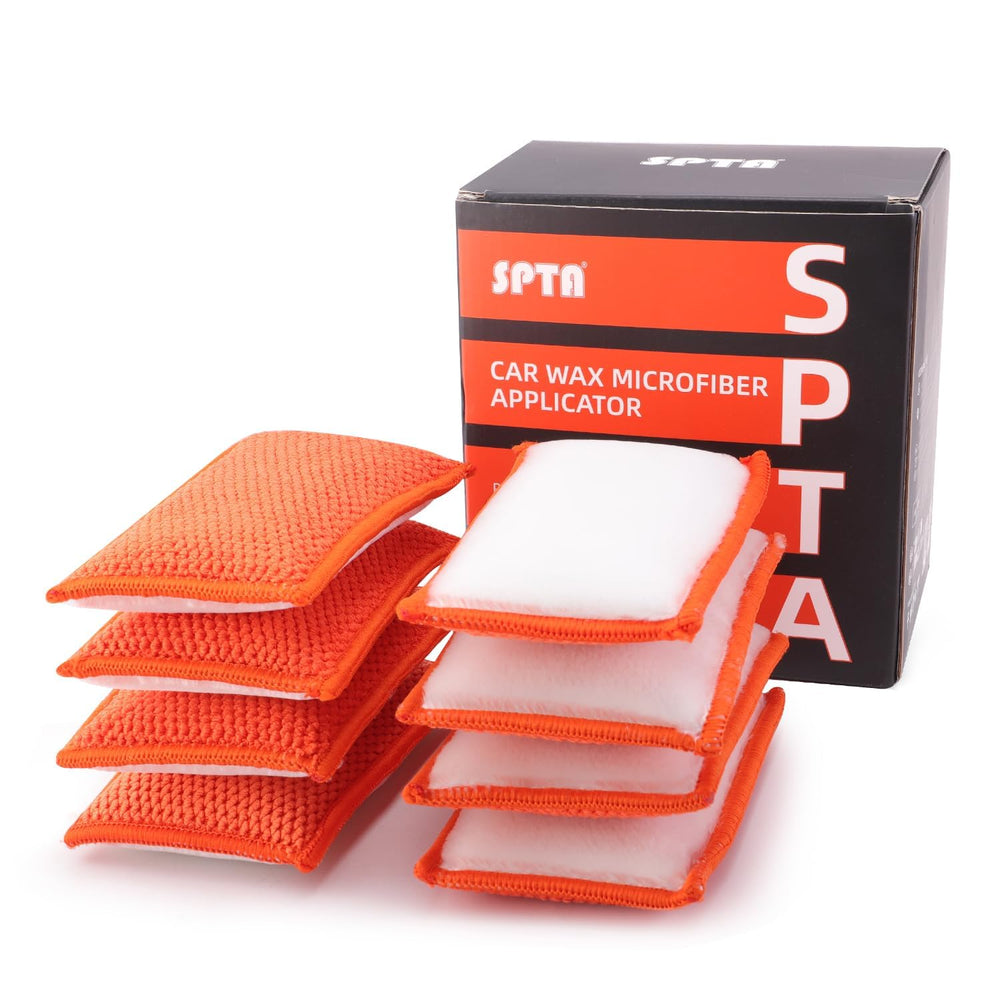 SPTA front packaging showing eight replacement sponges and brand benefit